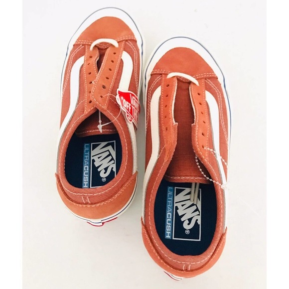Vans Off The Wall | Decon SF Mens Size 5.5 Orange Lace Up Sneakers Low Top - Picture 2 of 14